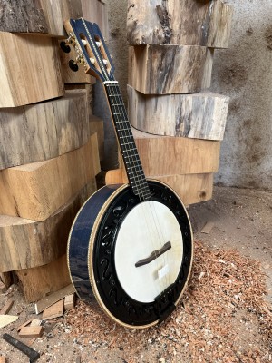 Banjo Modelo Natural Laminado Azul - feito sob encomenda, 4 meses 