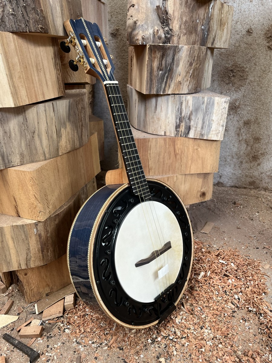 Banjo Modelo Natural Laminado Azul - feito sob encomenda, 4 meses 